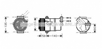 AVA QUALITY COOLING olk428 -  Компрессор, кондиционер